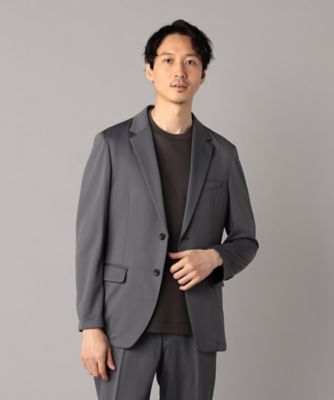 専用★EDIFICE　サマージャケット　アンコン　テーラード　グレー　無地　L ABAHOUSE GRAY ジャケット テーラードジャケット 「QuickDry