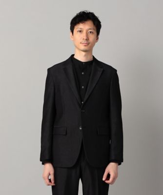 COMMECAMEN 伊生地デニム調セットアップ セットアップ対応】2WAY デニムルックジャージー ジャケット