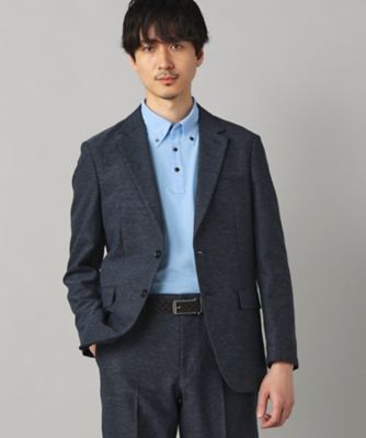 COMME des GARÇONS グレー・ドット柄 テーラードジャケット M セットアップ対応】杢カラミ織ドビー シングルテーラードジャケット