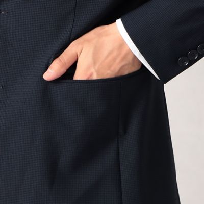 【セットアップ対応】千鳥柄ハイテンションストレッチ　ジャケット（０７１５ＪＥ０１）
