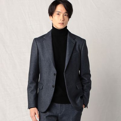 【セットアップ対応】ダウンファブリック・ツィードジャケット（０７１５ＪＥ０４）
