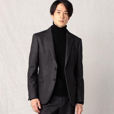 【セットアップ対応】ダウンファブリック・ツィードジャケット（０７１５ＪＥ０４）