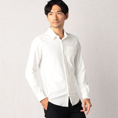 ＜COMME CA MEN (Men) ＞ナイロンストレッチ　チビ衿シャツ（０７１９ＩＣ０７）
