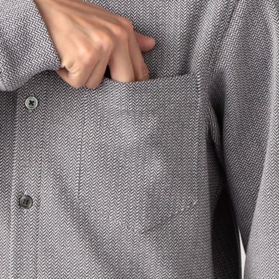 ヘリンボーン柄ジャージーシャツ（０７１９ＩＥ０４）