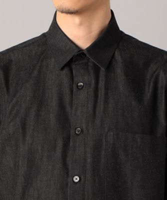 超長綿ライトオンスデニム レギュラーカラーデニムシャツ