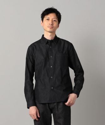COMME CA MEN (Men) /コムサ・メン 岡山産 反応染色コンパクトヤーン デニムシャツ(0719IM05) クロ トップス【三越伊勢丹/公式】