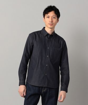 COMME CA MEN (Men) /コムサ・メン 岡山産 反応染色コンパクトヤーン デニムシャツ(0719IM05) ネービーブルー トップス【三越伊勢丹/公式】