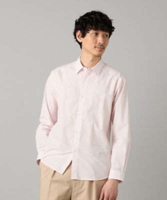 ＜COMME CA MEN (Men) ＞タイプライター　ストライプ　レギュラーカラーシャツ（０７１９ＩＯ０５）