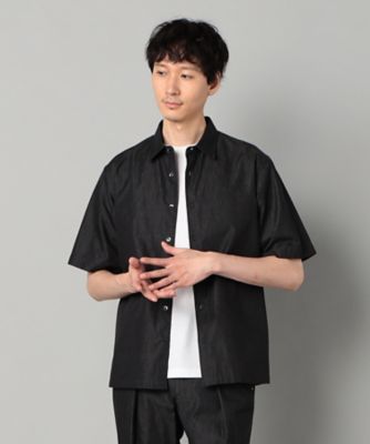 ＜COMME CA MEN (Men) ＞岡山織り超長綿高密度デニム　レギュラーカラー半袖シャツ（０７２０ＩＫ０９）