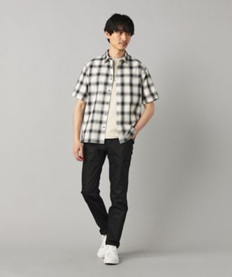 オンブレチェック 半袖レギュラーカラーシャツ（0720IO10