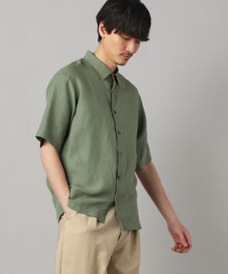 ＜COMME CA MEN (Men) ＞〔ＬＩＢＥＣＯ　〕リネンブロード　半袖レギュラーカラーシャツ（０７２０ＩＯ１４）