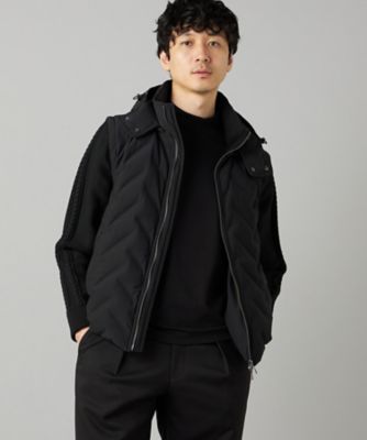 こ*き様 ダウンジャケット ニットコンビ 黒 3WAY】ニットコンビ シームレスダウンブルゾン（0721DQ01