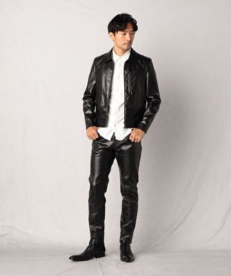 【COMME CA DU MODE MEN】シングルライダースジャケット　2 M コムサメン（COMME CA MEN）｜ジャケット・コート｜ライダース