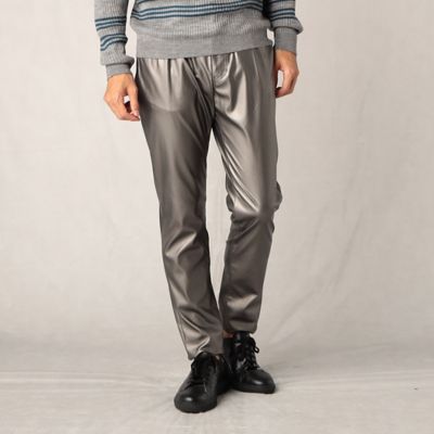 ＜COMME CA MEN (Men) ＞フェイクレザースリムパンツ（０７２５ＰＡ２１）