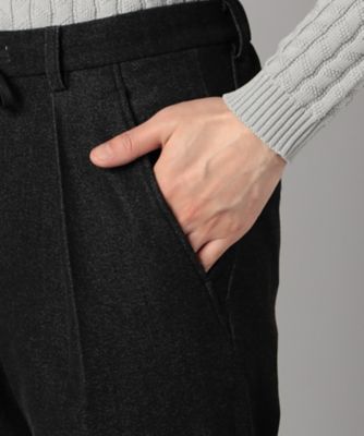 尾州産裏起毛 2WAYストレッチ タックパンツ（0726PM09