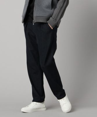 尾州産裏起毛 2WAYストレッチ タックパンツ（0726PM09