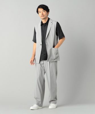 ナイロントリコット ロング ジレ【セットアップ可能