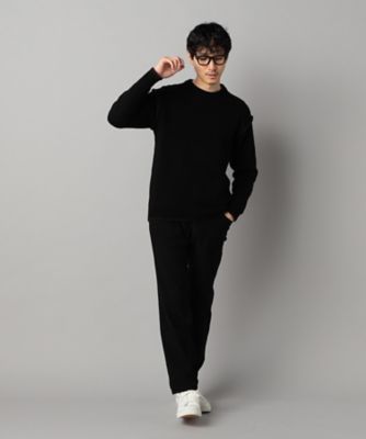 Theory カシミヤ混 ブランケットステッチニット クルーネック セーター Theory カシミヤ混 ブランケットステッチニット クルーネック セーター