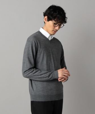 ＜COMME CA MEN (Men) ＞「ＦＩＬＩＶＩＶＩ」天竺Ｖネックニット（０７３４ＫＭ１５）