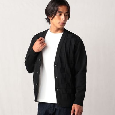 ＜COMME CA MEN (Men) ＞市松柄　ブロックチェックカーディガン（０７３９ＫＡ１３）