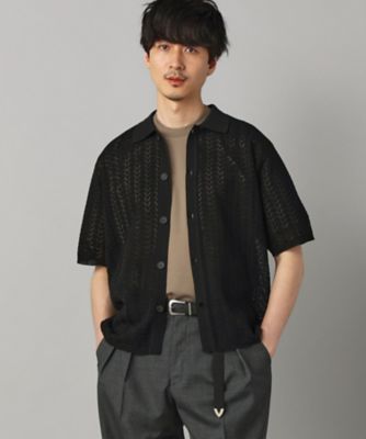 COMME CA MEN (Men) /コムサ・メン メッシュ半袖　ニットシャツ（０７３９ＫＯ０４）