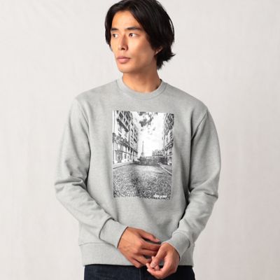 ＜COMME CA MEN (Men) ＞フォトプリント　クルーネックスウェット【ＥＩＦＦＥＬ　ＴＯＷＥＲ／エッフェル塔】（０７４０ＣＡ０３）