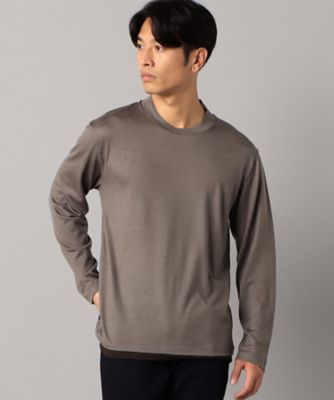 ウール天竺　クルーネック長袖Ｔシャツ（０７４０ＴＩ０９）