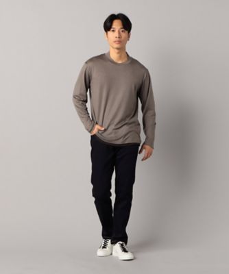 ウール天竺　クルーネック長袖Ｔシャツ（０７４０ＴＩ０９）