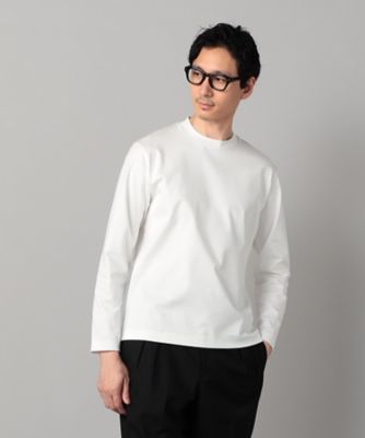 COMME CA MEN (Men) /コムサ・メン シルキーポンチ長袖ジャケTシャツ(0740TM04) シロ トップス【三越伊勢丹/公式】