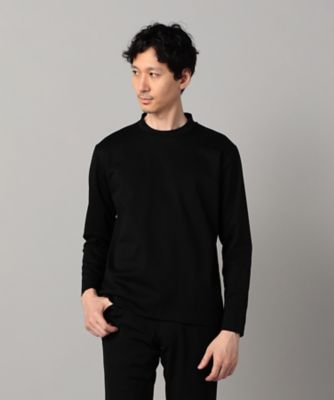 COMME CA MEN (Men) /コムサ・メン シルキーポンチ長袖ジャケTシャツ(0740TM04) クロ トップス【三越伊勢丹/公式】