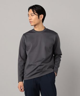 COMME CA MEN (Men) /コムサ・メン シルキーポンチ長袖ジャケTシャツ(0740TM04) グレー トップス【三越伊勢丹/公式】