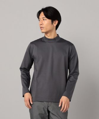 COMME CA MEN (Men) /コムサ・メン シルキーポンチ モックネック長袖Tシャツ(0740TM05) グレー トップス【三越伊勢丹/公式】