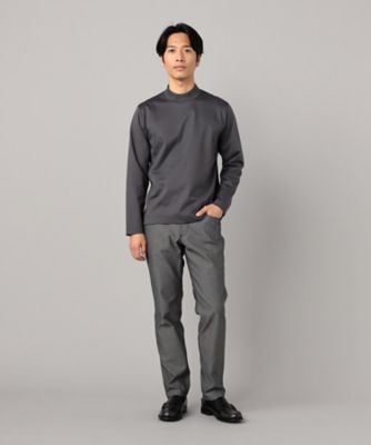 シルキーポンチ モックネック長袖Tシャツ（0740TM05