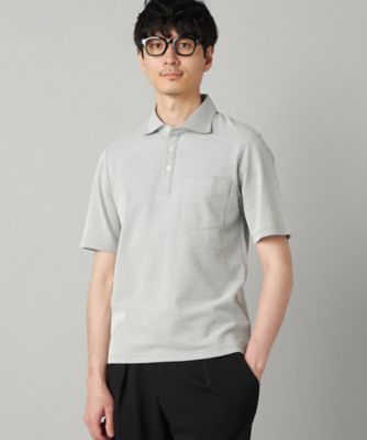 naoco★衿のポツシミ確認用 衿裏チェック使い カッタウェイポロシャツ（0742CO16