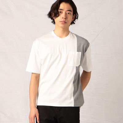 ＜COMME CA MEN (Men) ＞チェックパネルＴ（Ｂ）（０７４２ＴＣ０６）