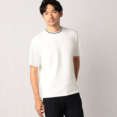 ＜COMME CA MEN (Men) ＞ニットリブコンビ　Ｔシャツ（０７４２ＴＥ０１）