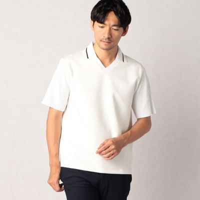 ＜COMME CA MEN (Men) ＞ニットリブコンビ　スキッパーカットソー（０７４２ＴＥ０２）