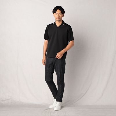 ニットリブコンビ スキッパーカットソー（0742TE02