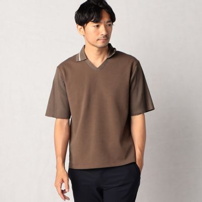 YMさま専用BluBre / 針抜きスキッパーTシャツM新品 スキッパー襟袖ラインチュニックTシャツ｜INGNI(イング) 公式