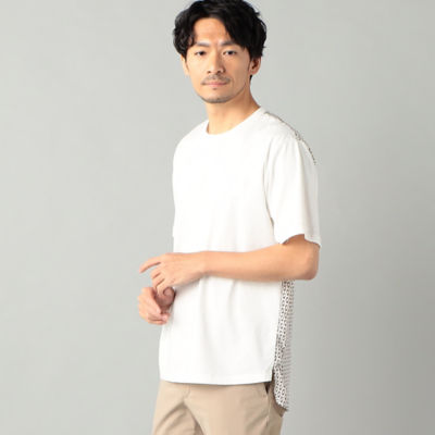 ＜COMME CA MEN (Men) ＞オプティカルプリント　コンビＴシャツ（０７４２ＴＧ０５）