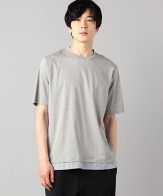 ＜COMME CA MEN (Men) ＞ストライプコンビＴシャツ（０７４２ＴＧ０６）