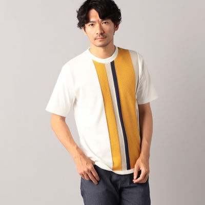 ＜COMME CA MEN (Men) ＞マルチストライプ　ニットコンビＴシャツ（０７４２ＴＧ１３）