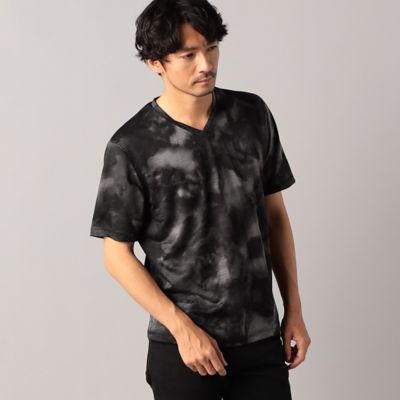 ラミー天竺　ムラ染風プリントＴシャツ（０７４２ＴＧ２８）