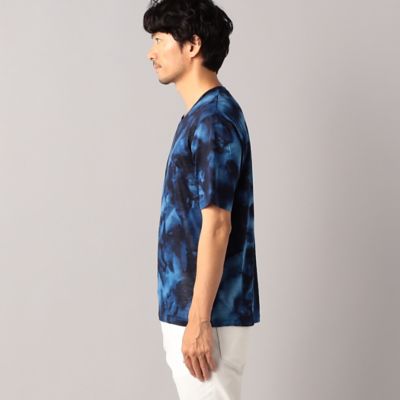 ラミー天竺　ムラ染風プリントＴシャツ（０７４２ＴＧ２８）