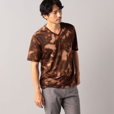 ラミー天竺　ムラ染風プリントＴシャツ（０７４２ＴＧ２８）