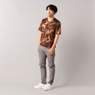 ラミー天竺 ムラ染風プリントTシャツ（0742TG28