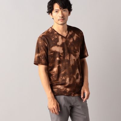 ラミー天竺　ムラ染風プリントＴシャツ（０７４２ＴＧ２８）