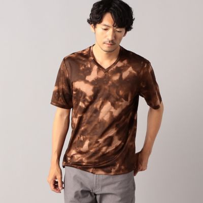 ラミー天竺　ムラ染風プリントＴシャツ（０７４２ＴＧ２８）