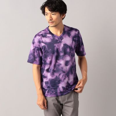 ラミー天竺　ムラ染風プリントＴシャツ（０７４２ＴＧ２８）