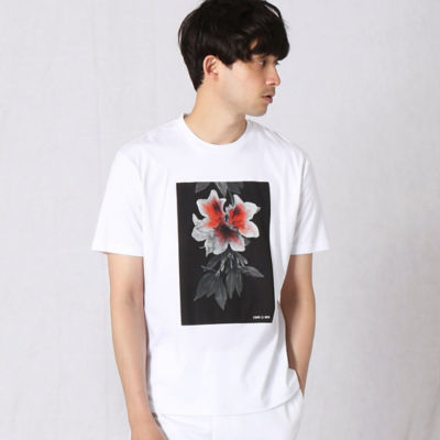 ＜COMME CA MEN (Men) ＞立体花フォトＴシャツ（０７４２ＴＹ１４）